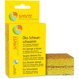 Burete abraziv ecologic pentru vase, 2 bucati - Sonett