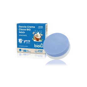 Gel de dus solid si crema hidratanta cu cocos, eco-bio, 55 g - Biolu