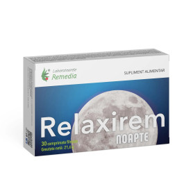 Relaxirem Noapte cu Eliberare Prelungita, pentru un somn linistit, 30 comprimate - Remedia