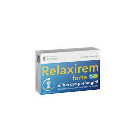 Relaxirem Forte, eliberare prelungita, pentru reducerea nervozitatii si a insomniei, 125 mg, 30 comprimate drajefiate - Remedia