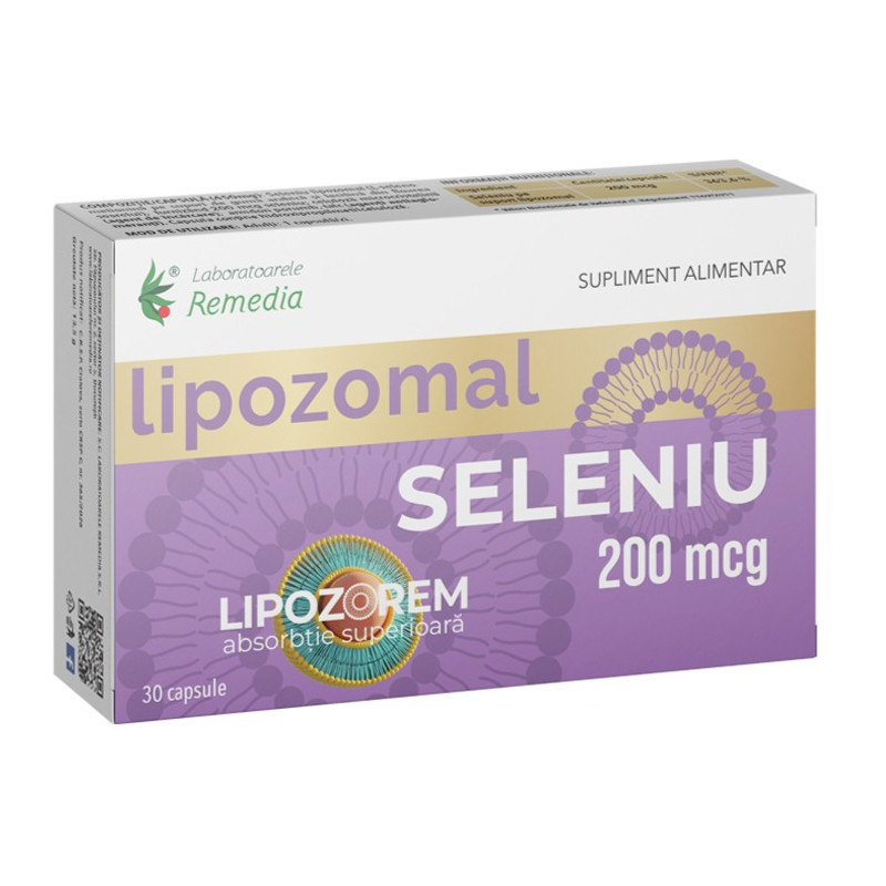 Seleniu Lipozomal, 200 mcg, 30 capsule - Remedia