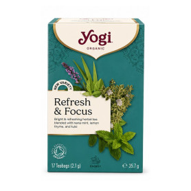 Ceai Refresh & Focus, eco-bio, 17 pliculete - Yogi Tea