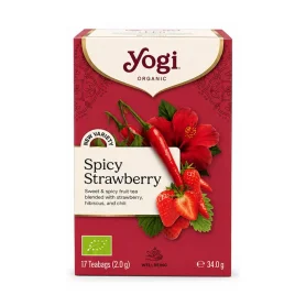 Ceai Spicy Strawberry, eco-bio, 17 plicuri - Yogi Tea