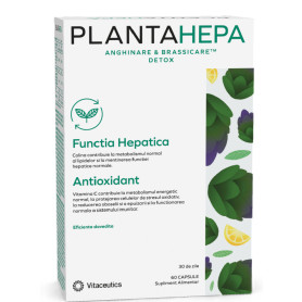 Plantahepa, pentru detoxifierea hepatica, 60 capsule - Vitaceutics