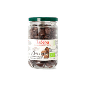 Masline negre coapte fara samburi, eco-bio, 120 g - LaSelva