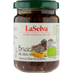 Bruschetta cu masline negre, eco-bio, 130 g - LaSelva
