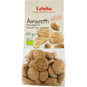 Amaretti crocant cu migdale, eco-bio, 100 g - LaSelva