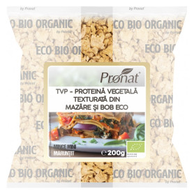 Proteina vegetala texturata din mazare si bob, maruntita, eco-bio, 200 g - Pronat