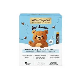 API JUNIOR MEMORIE SI FOCUS COPII, 30 FIOLE - APICOLA PASTORAL GEORGESCU