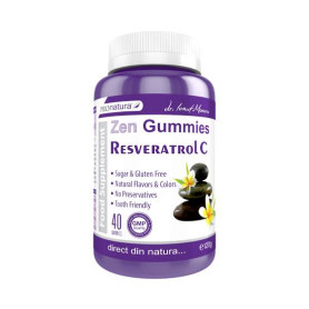 Zen Gummies Resveratrol C,  pentru sanatatea cardiovasculara, 40 jeleuri - ProNatura