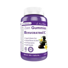 Zen Gummies Resveratrol C,  pentru sanatatea cardiovasculara, 40 jeleuri - ProNatura
