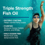 Triple Strength Fish Oil, Ulei de peste - Omega-3 EPA si DHA, 1000 mg, 30 capsule - GNC