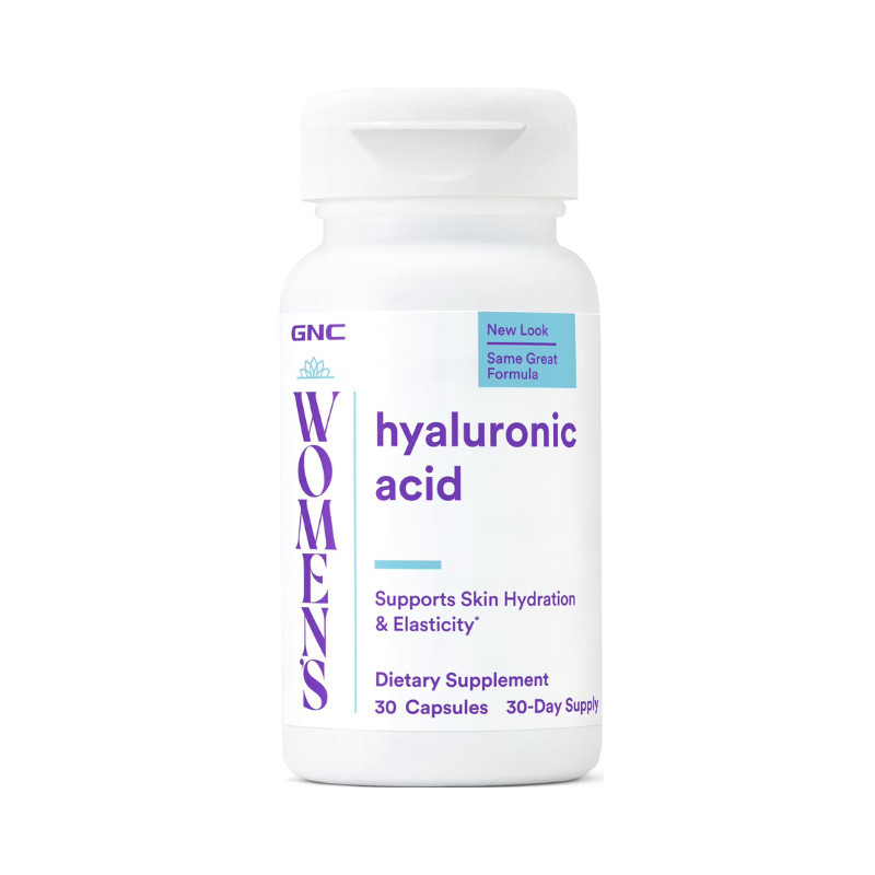 Women's Hyaluronic Acid,  Acid Hialuronic Pentru Hidratarea Si Elasticitatea Pielii, 150 mg, 30 capsule - GNC