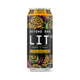 Beyond Raw LIT V2 On-the-Go, Bautura Pre-Workout cu fructul pasiunii, portocale si guava, 473 ml - GNC