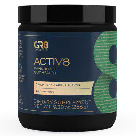 GR8 Lifestyle Activ8 Immunity + Gut Health, Formula Complexa Pentru Digestie, Imunitate Si Vitalitate, 266 g - GNC