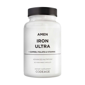 Codeage Amen Iron Ultra, Formula cu Fier si Vitamine, 65 mg, 60 capsule - Codeage