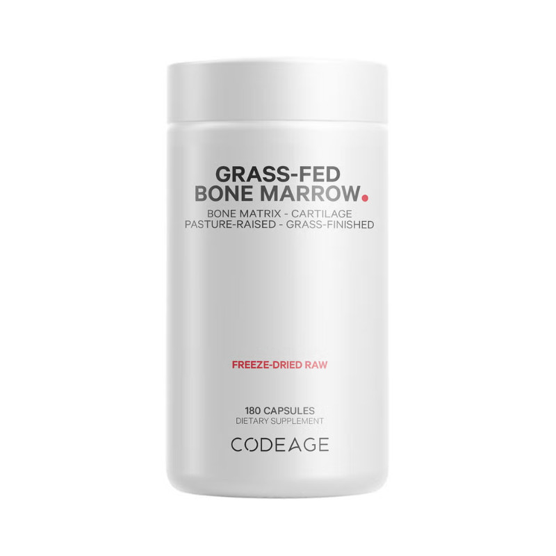 Codeage Grass-fed Bone Marrow, Bone Extract, Extract De Maduva Osoasa De La Animale Hranite Cu Iarba, 3000 Mg 180 Capsule, Gnc