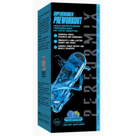 Performix Supercharged Preworkout, Formula Premium De Pre-workout Cu Aroma De Zmeura Albastra. 60 capsule - GNC