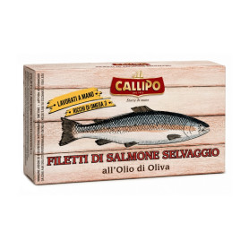File de somon salbatic in ulei de masline, 120 g - Callipo