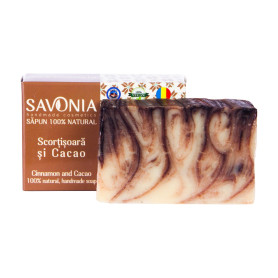 Sapun natural cu Scortisoara si Cacao, 90 g - Savonia