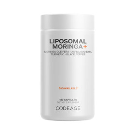 Codeage Liposomal Moringa+, Super-aliment Avansat Pentru Energie, Echilibru Si Vitalitate, 180 capsule - GNC