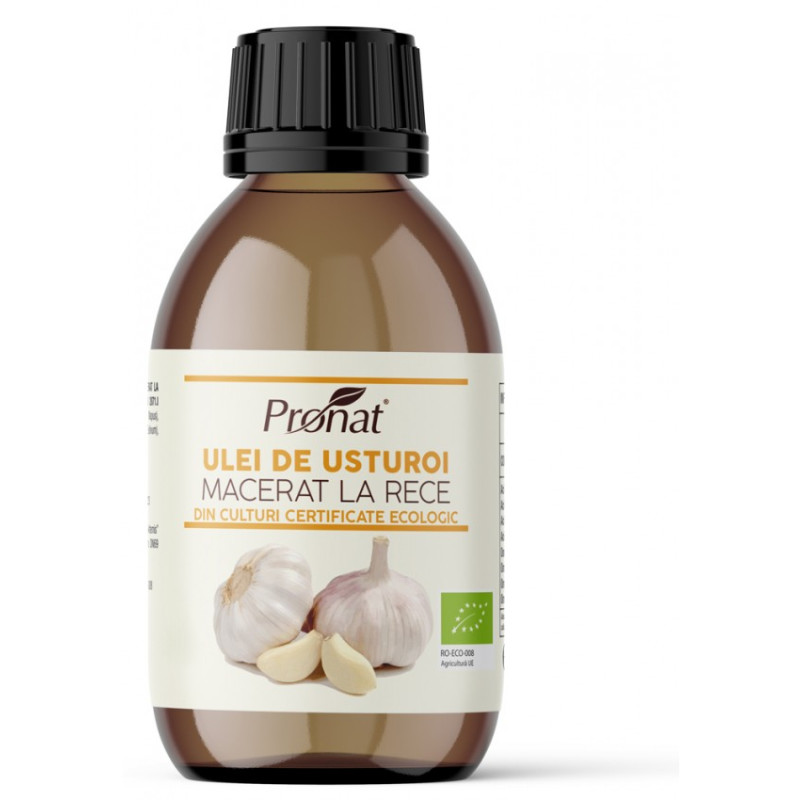 Ulei de usturoi macerat la rece, eco-bio, 100 ml - Pronat