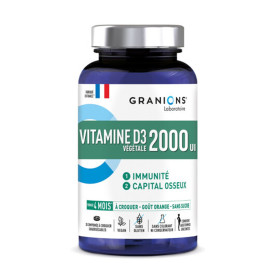 Vitamina D3, 2000 UI, 30 comprimate masticabile - Granions