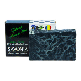 Sapun natural cu Carbune si Arbore de Ceai, 90 g - Savonia
