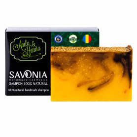 Sampon Solid Natural cu Amla si Henna, 90 g - Savonia