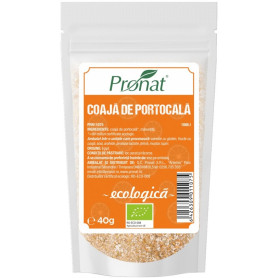 Coaja de portocala maruntita, eco-bio, 40 g - Pronat