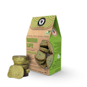 Biscuiti vegani Green Life cu spirulina, fara zahar, 130 g - THE COOKIES