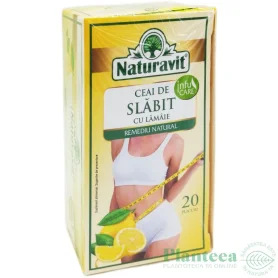 Ceai de Slabit cu Lamaie,  20 plicuri - Naturavit
