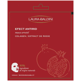 Masca tip Servetel Antirid cu Colagen si Extract de Rodie, 1 bucata - Natural Beauty