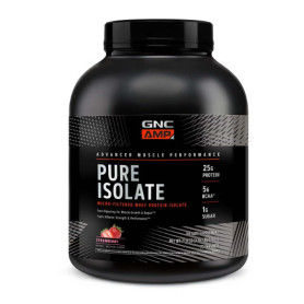 AMP Pure Isolate, Proteina Izolata Din Zer cu Aroma de Capsuni, 1728.4 g - GNC