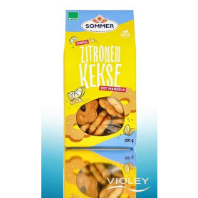 Biscuiti din grau spelta cu lamaie si migdale, eco-bio, 150 g - Sommer