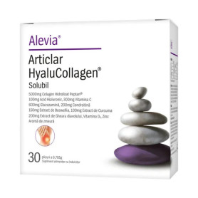 Articlar Hyalucollagen Solubil, pentru sanatatea articulatiilor si a pielii, 30 plicuri - Alevia