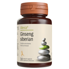 Ginseng Siberian, pentru reducerea oboselii si sustinerea imunitatii, 30 capsule vegetale fara lactoza - Alevia