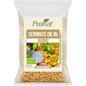 Seminte de in auriu, eco-bio, 200 g - Pronat