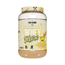 Axe & Sledge Whey More Grizzly Honey Graham, Proteina Din Zer Cu Aroma De Biscuiti Graham Cu Miere, 963 g - Axe & Sledge