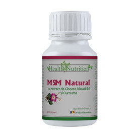 MSM Natural, pentru suportul articulatiilor, 470 mg, 180 capsule - Health Nutrition