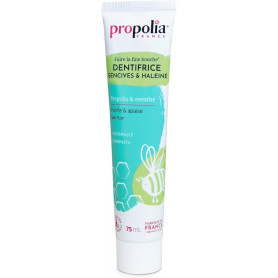 Pasta de dinti pentru adulti si copii cu propolis si menta, fara fluor, 75 ml - Propolia