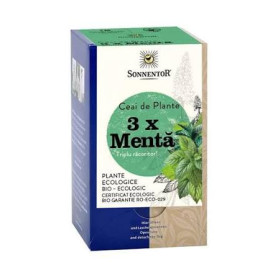 Ceai 3 x menta, eco-bio, 18 plicuri - Sonnentor