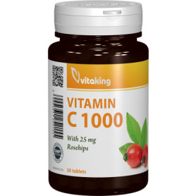 Vitamina C cu Macese, 1000 mg, 30 comprimate - Vitaking