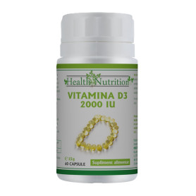 Vitamina D3 2000 IU, 60 capsule moi, Health Nutrition