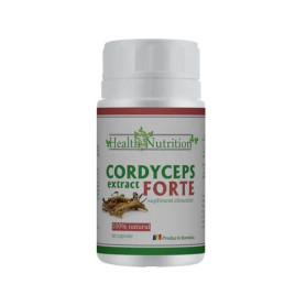 Cordyceps Extract Forte, pentru sustinerea imunitatii si protectia organismului, 450 mg,  60 capsule - Health Nutrition