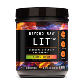 Beyond Raw Lit V2, Pre-workout aroma de Jeleuri cu Piersica, 462 g - GNC