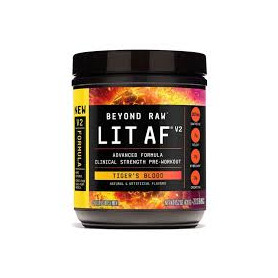 Beyond Raw Lit Af V2, Formula Avansata De Pre-workout, Cu Aroma De Tigers Blood, 430 g - GNC