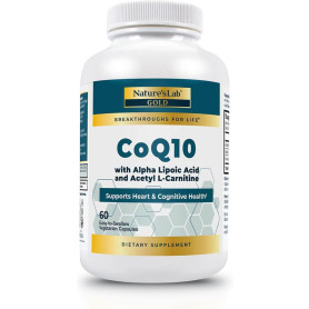 Nature's Lab CoQ10 + Acid Alfa Lipoic + Acetil L-Carnitina HCl, Formula complexa Ppntru sustinerea sanatatii cardiovasculare si 