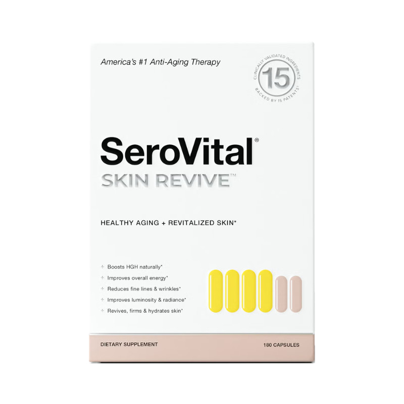 SeroVital Skin Revive, Formula Avansata Reducerea Ridurilor, 180 capsule - GNC