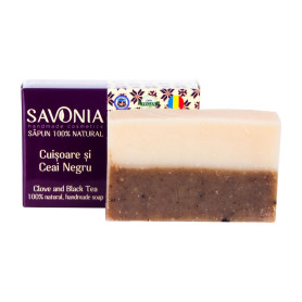 Sapun natural - Cuisoare si Ceai Negru, 90 g - Savonia